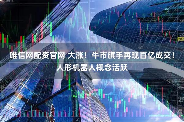 唯信网配资官网 大涨！牛市旗手再现百亿成交！人形机器人概念活跃